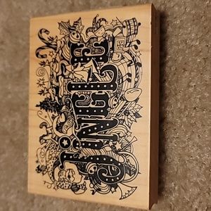 Rubber Christmas Stamp "Jingle"